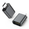 Zinc alloy USB-C to USB-C data and charging converter adapter in multiple colours.
