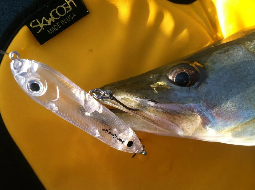 Transparent 9.5cm blank fishing bait body with 7mm eye socket