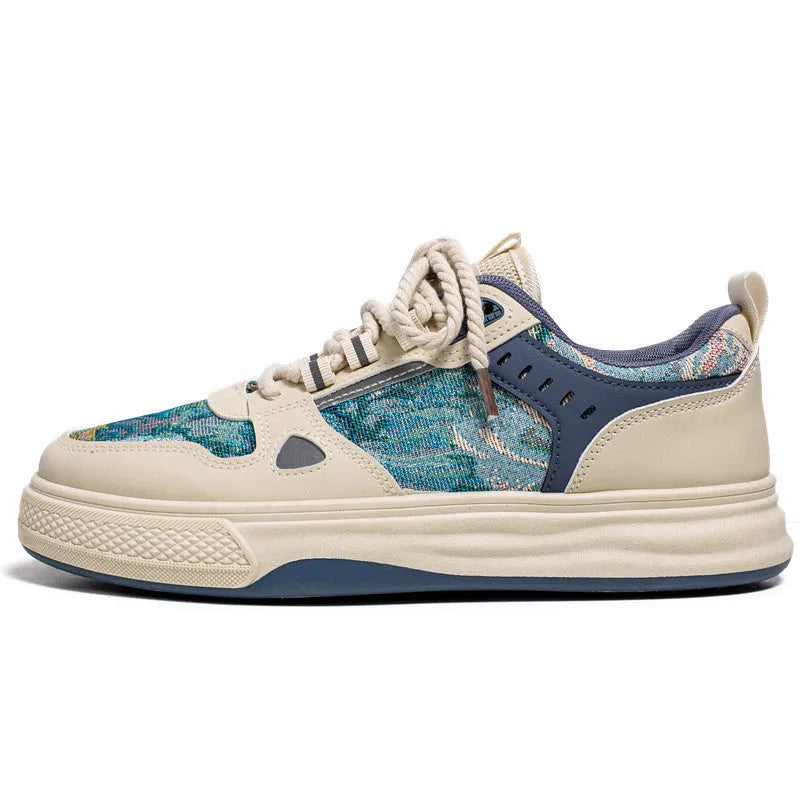 Men's canvas casual shoes in Milan green colour with flat heel and round toe design