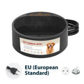Black pet heating bowl with 2.2L capacity and constant temperature function for cats and dogs