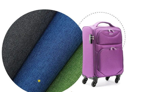 Polyester ant cloth fabric in black, blue, or green for luggage and furniture covers.