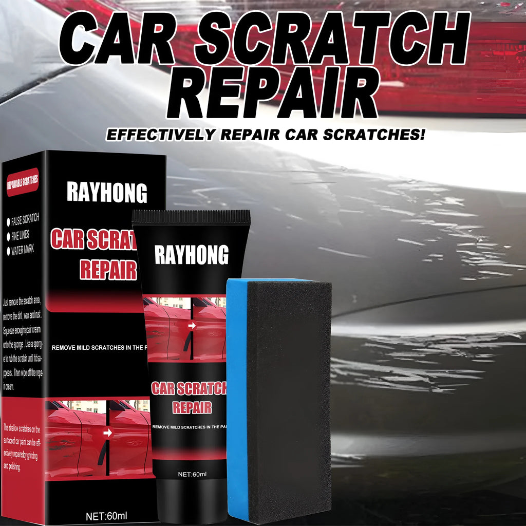 60ml black car scratch repair wax with applicator pad for paint maintenance