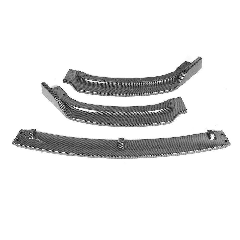 Bright black BMW 3 Series front bumper lip with 96cm length polypropylene construction