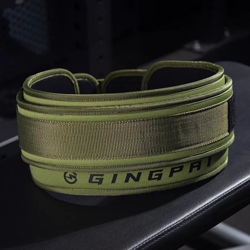 Abdominal exercising waist protection belt for strength training with lumbar support
