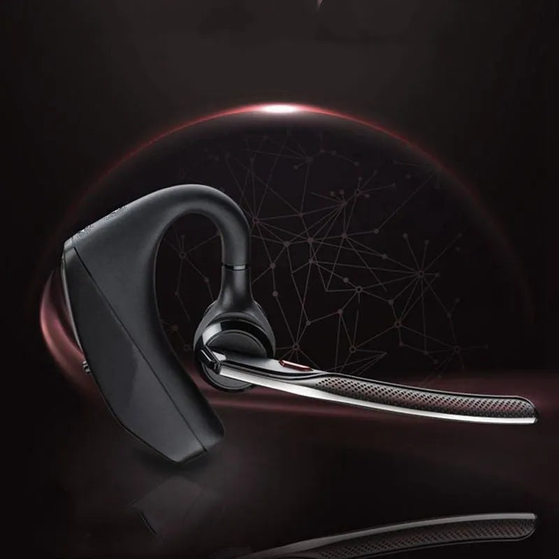 Black sports Bluetooth headphones with battery display and USB charging port