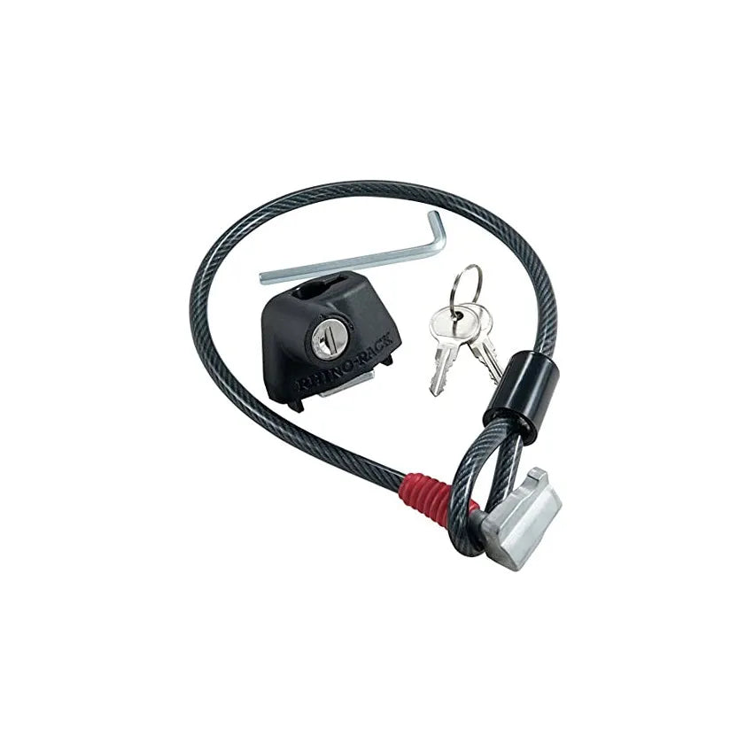 Plastic-sheathed steel cable lock for roof platform security in 1200mm or 600mm lengths