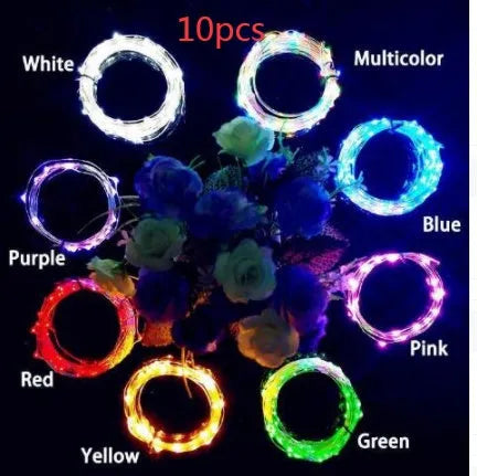 Copper wire LED string light with 20 LEDs and bottle stopper for wine bottle decorations