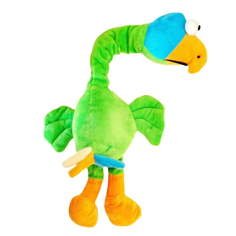 Chicken-shaped rubber dog toy producing screaming and squeaky sounds