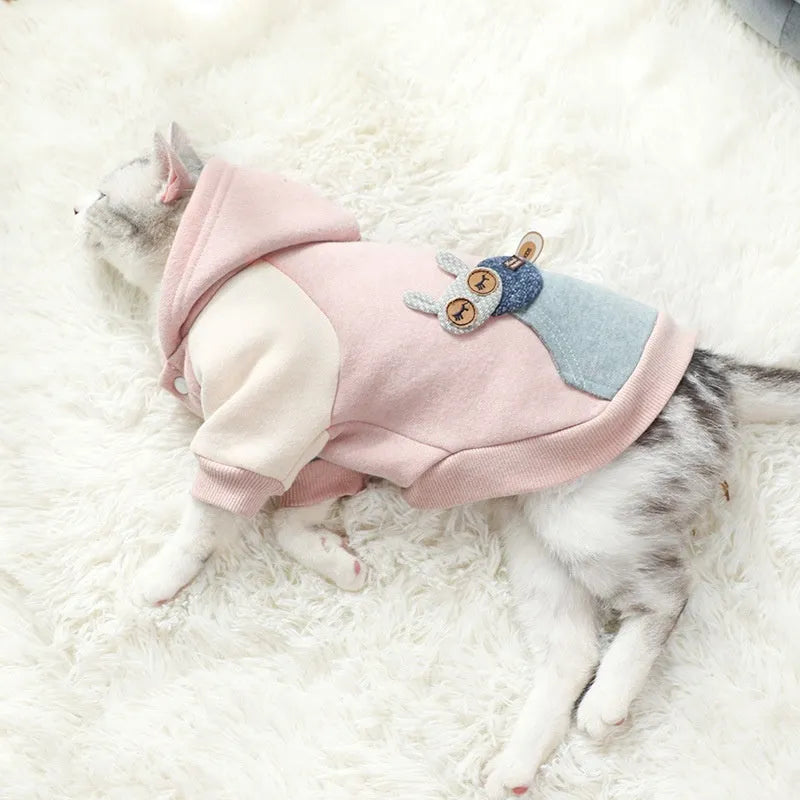 A brown cotton sweatshirt for a dog, showing a casual fit and soft fabric.