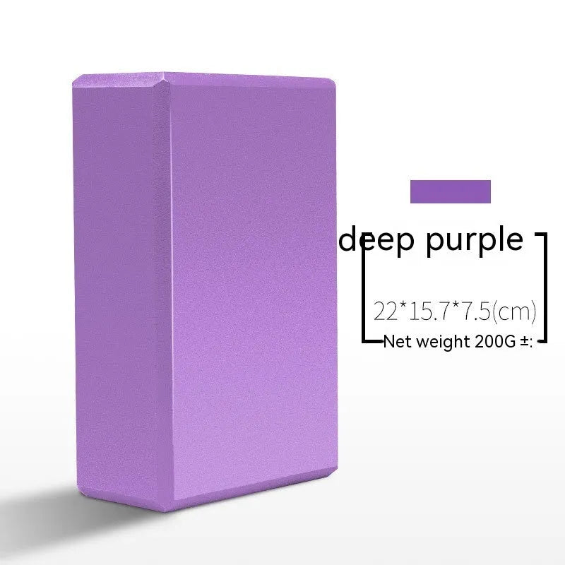 High-density EVA yoga block in mint green colour showing its rectangular shape and flat sides.