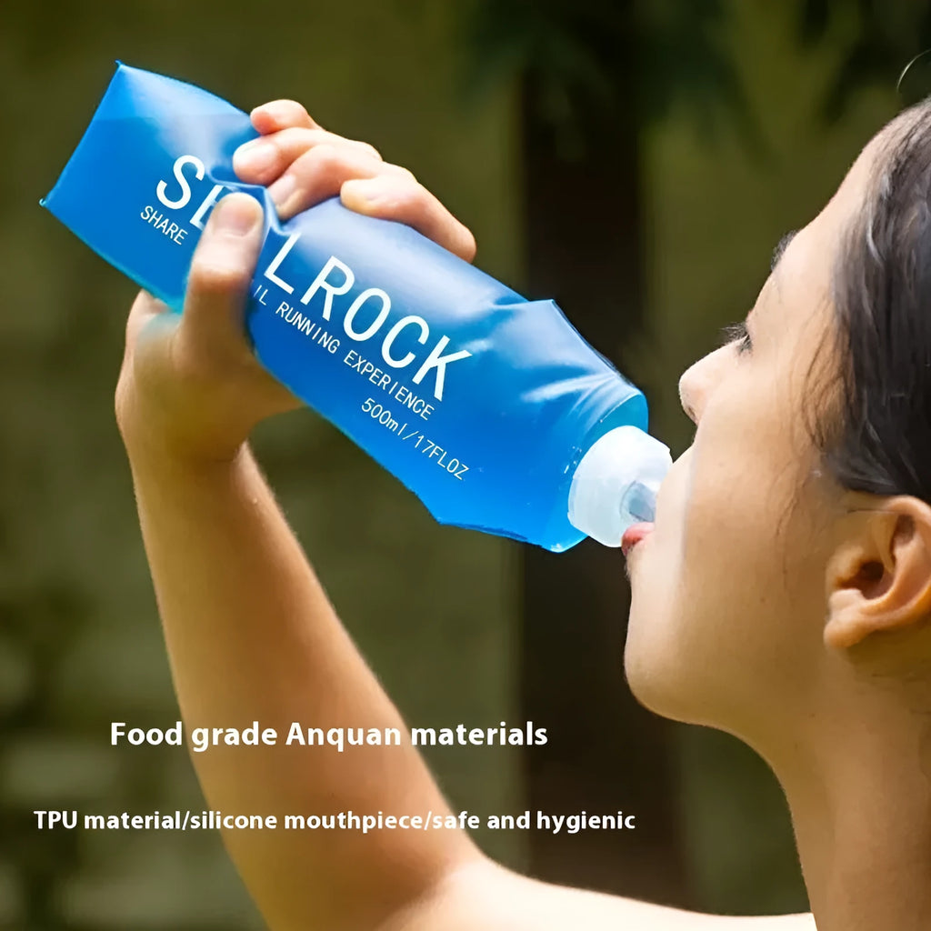 Portable plastic straw with suction tube for mountain climbing and biking hydration