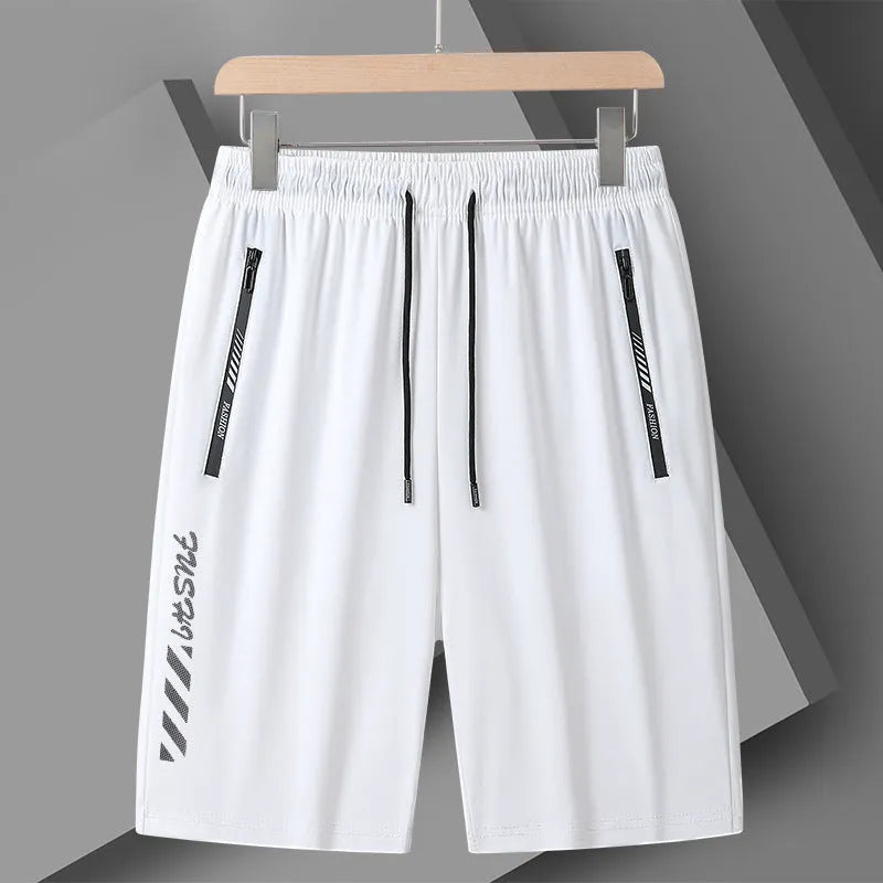 Men's quick-drying nylon sports shorts in loose fit style available in multiple sizes and colours