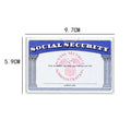 Clear PVC social security card holder measuring 9.7 by 5.9 centimetres