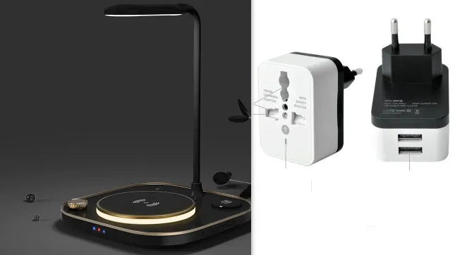 Wireless magnetic charging desk lamp with 15W fast charging for iPhones and Android phones