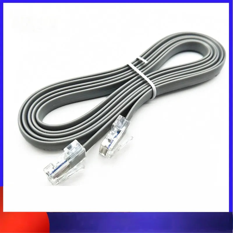 Silver grey CAT6 Ethernet cable with RJ-45 connectors measuring 2 metres in length