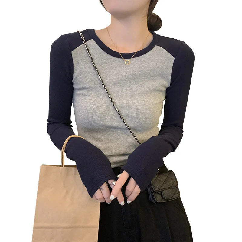 Women's viscose embroidery slimming top with princess sleeves in dark blue, black, or green