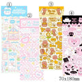 Cartoon-style PVC waterproof stickers for agenda notebook and office stationery decoration