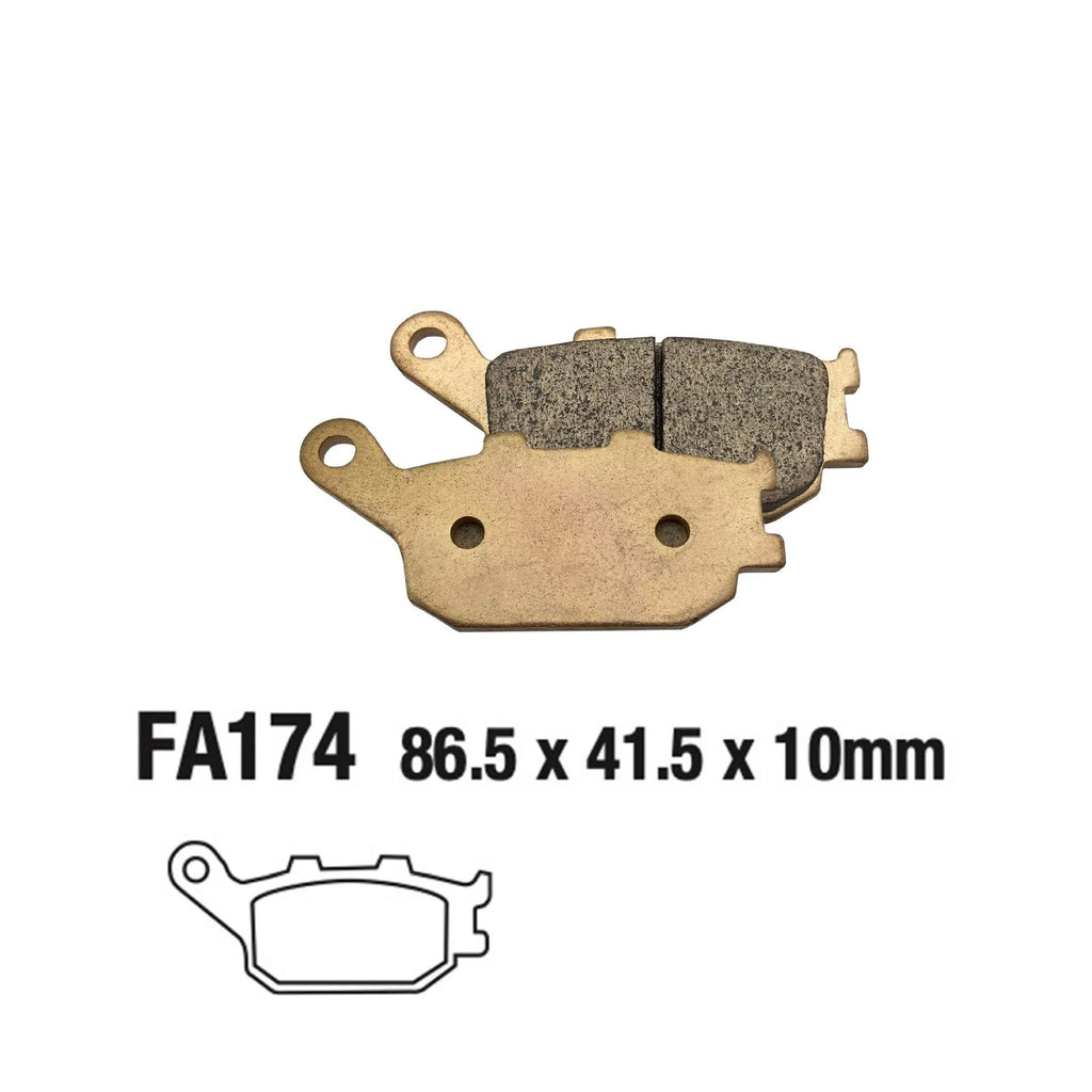 Asbestos-free sintered motorcycle rear brake pads for Honda CBR954RR, CBR900RR-03 and CBR929RR models