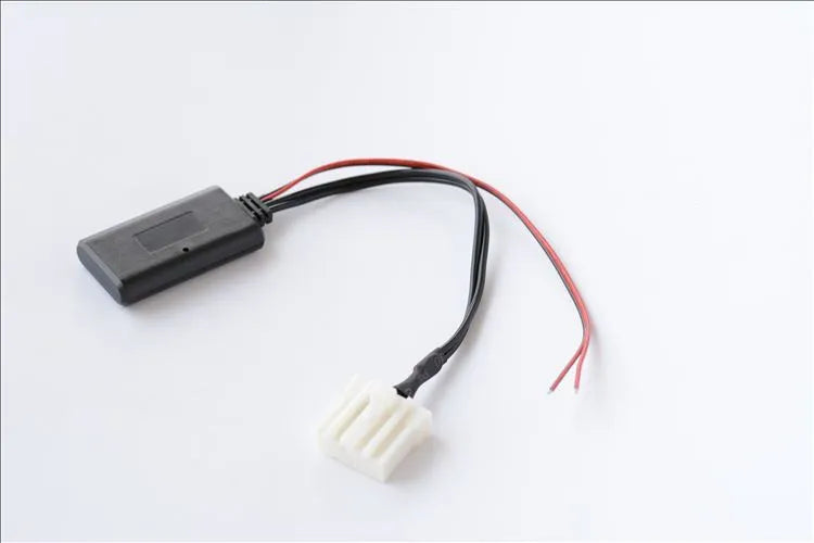 Black Mazda Bluetooth audio adapter cable for 2006 and newer models with AUX and Media key.