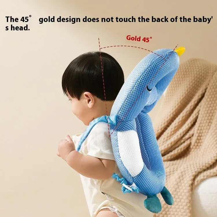 Cartoon-themed baby anti-collision pillow in dinosaur design for toddler fall protection