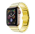 Stainless steel Apple Watch band with butterfly clasp in multiple colour options