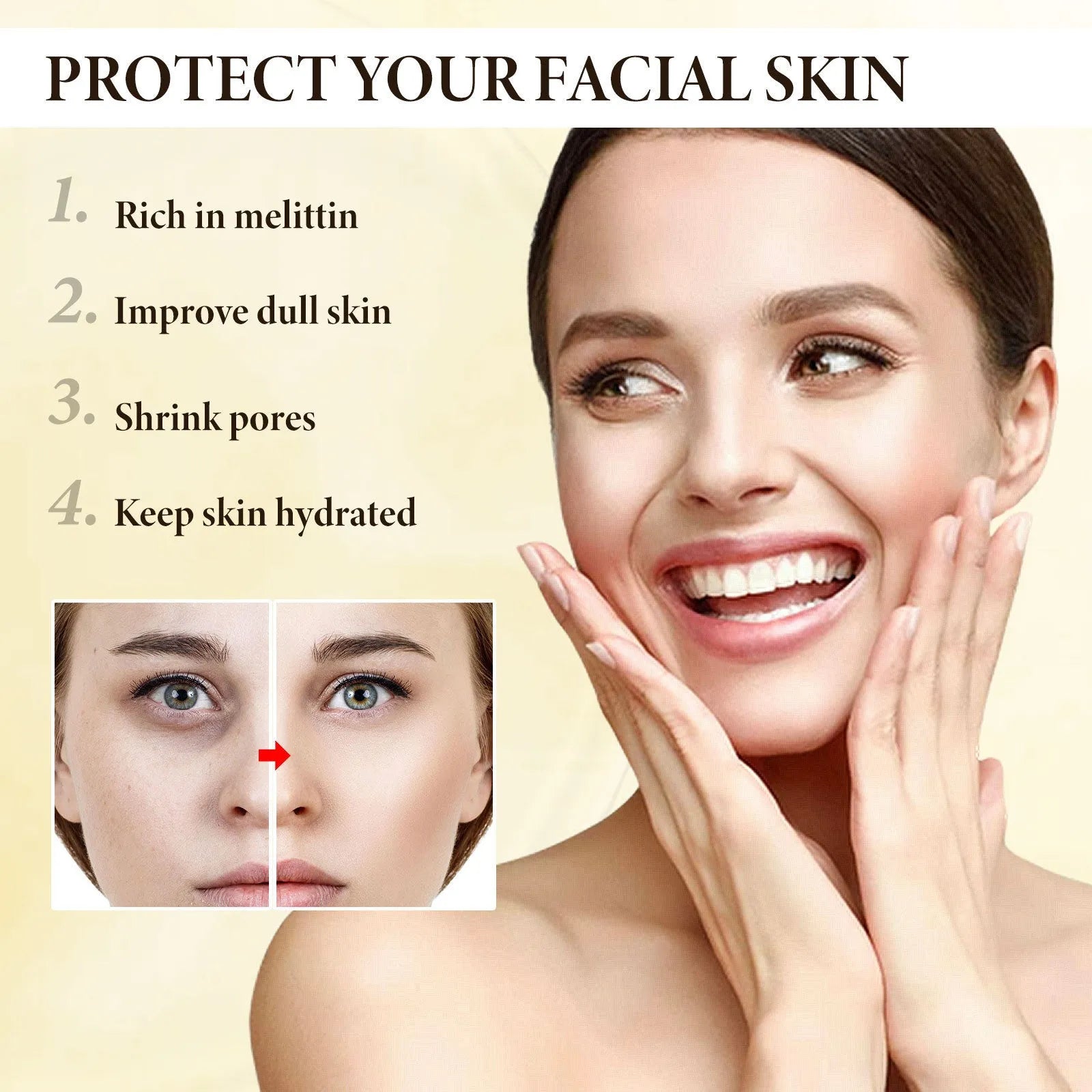 OUHOE Bee Firming Cream jar with 30g hydrating nourishing facial skincare product