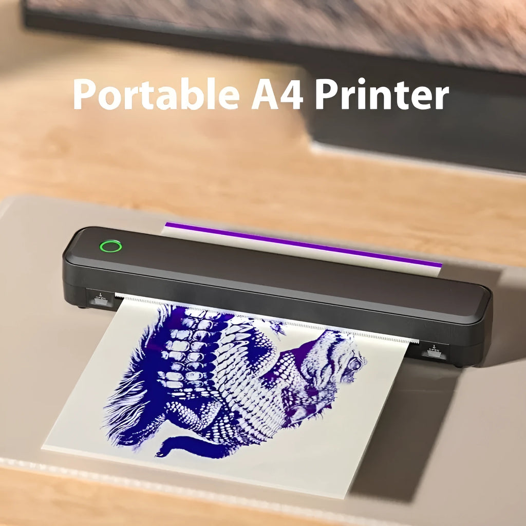 Black and white Bluetooth thermal printer for mobile drawing printing