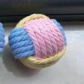 Handmade blue powder cat hair ball plush cotton toy measuring 5cm diameter