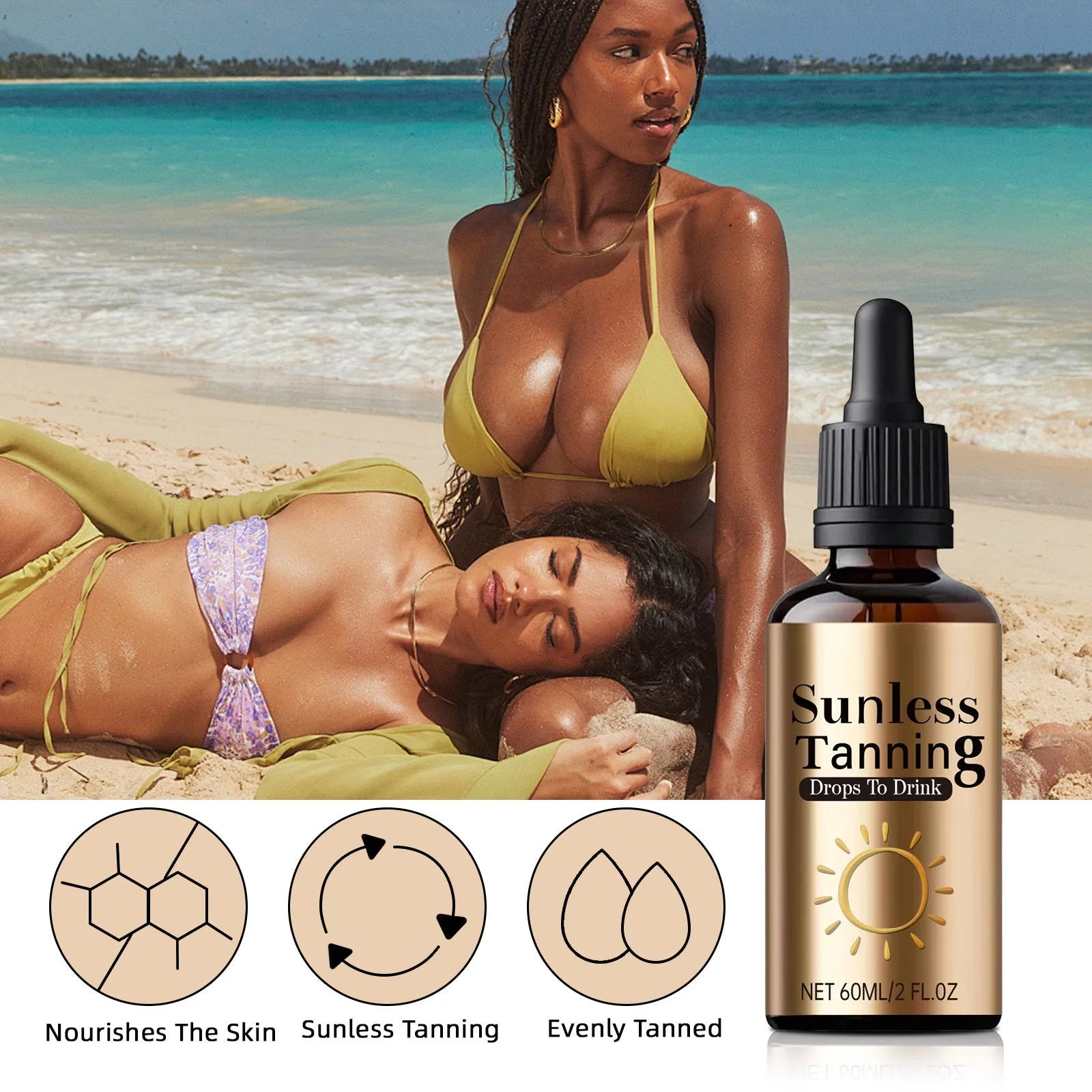 Black 60ml oral drops bottle for outdoor emergency aid and family first aid