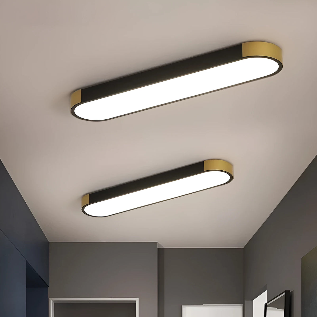 35cm 18W LED ceiling light in black gold or platinum with remote control, 220V, for corridor or hallway