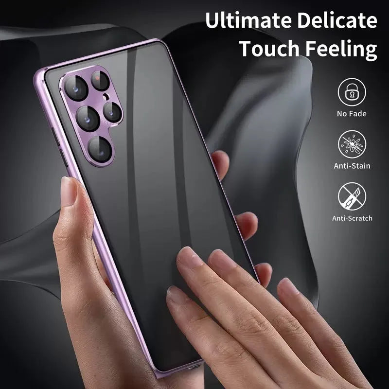 Magnetic mirror phone case for Samsung Galaxy S24 Ultra in multiple colour options