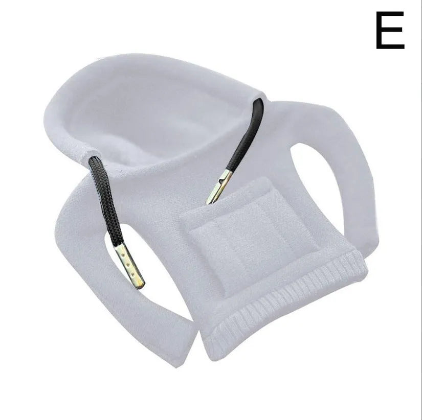 Cloth gear shift knob cover in assorted colours, shown with dimensions of 13 cm by 8 cm.