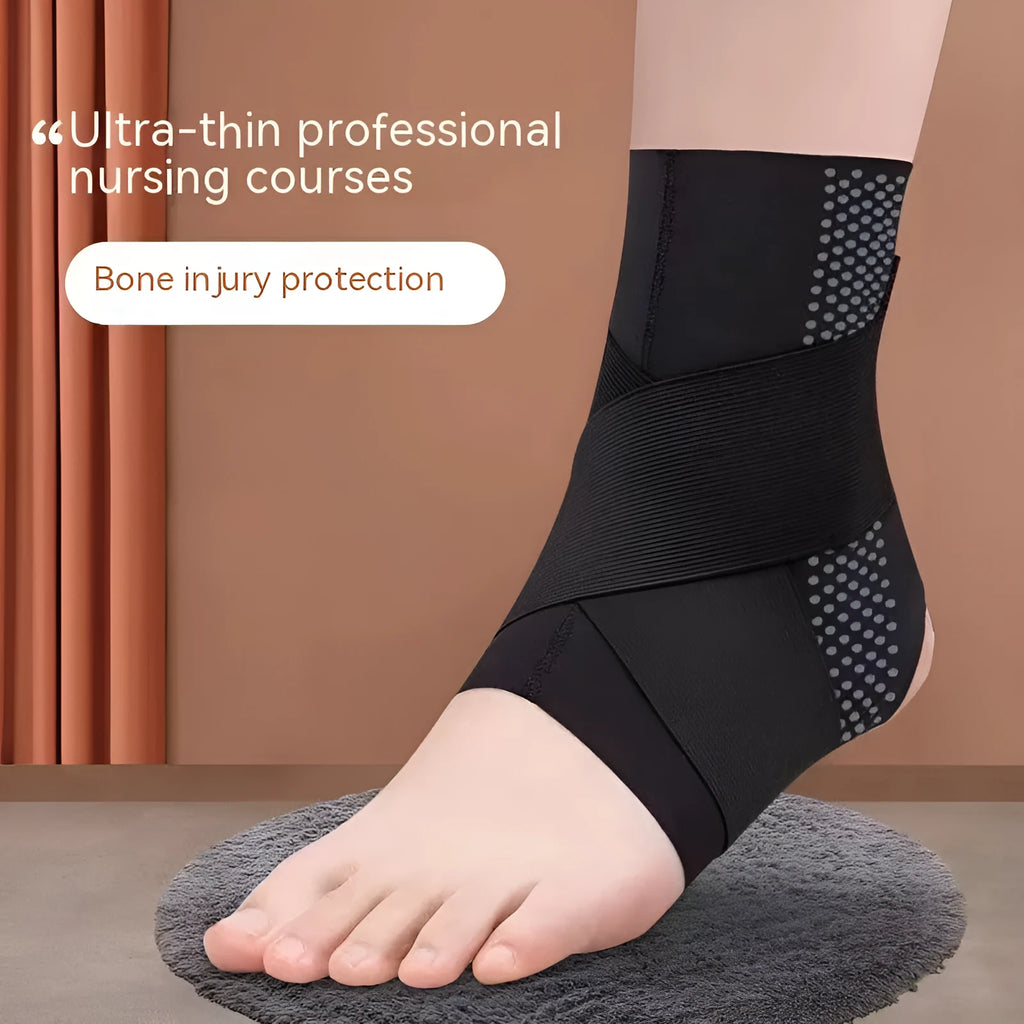 Lycra cloth ankle support brace for sports protection in black and skin colour options