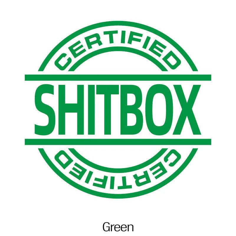 13x12cm vinyl car body sticker shown in selected colour on a vehicle panel.