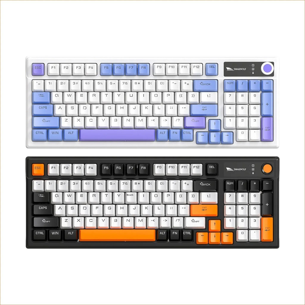 SK15 wired mechanical gaming keyboard with central knob in Autumn Water Blue colour