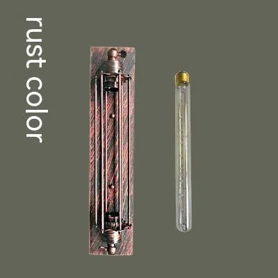 Industrial retro wall lamp in iron with a flute design, shown in one of four colour finishes.
