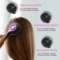 USB-powered scalp massager with anti-leak hair brush head in three colour options