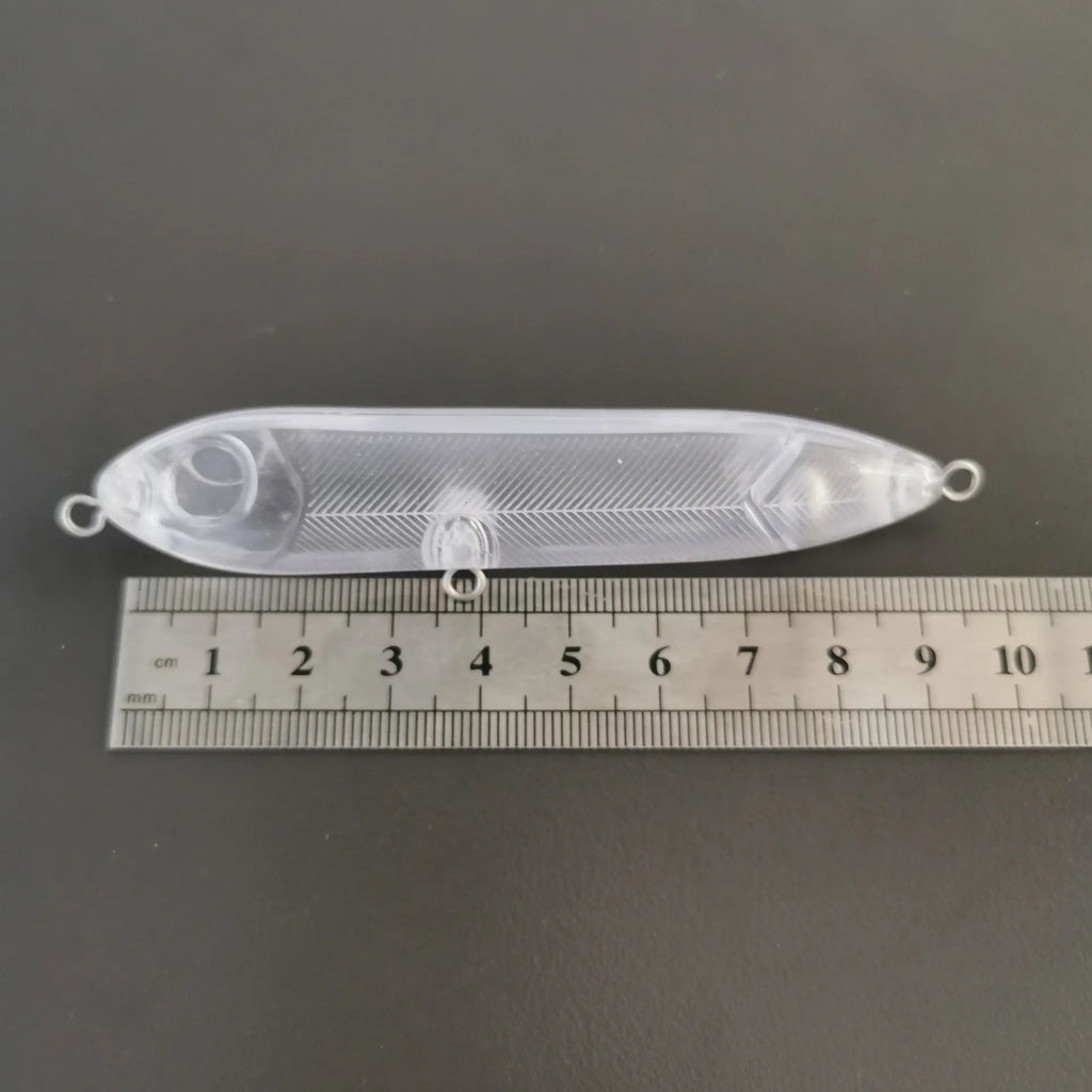 Transparent 9.5cm blank fishing bait body with 7mm eye socket
