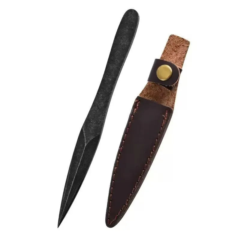 Black stainless steel tea knife hand pry tool for compressed Pu-erh tea, modern simplicity style, single tea accessory