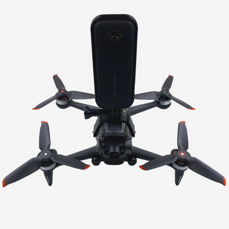 FPV drone panoramic camera expansion bracket with 3D printed hard plastic construction and soft sponge contact