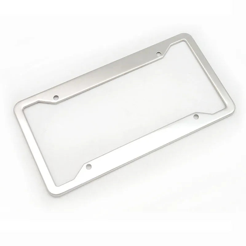 Aluminium alloy stainless steel licence plate frame in four colour finishes