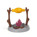 Barbecue-shaped plastic cat feeder toy measuring 30x30x29cm for dispensing freeze-dried treats