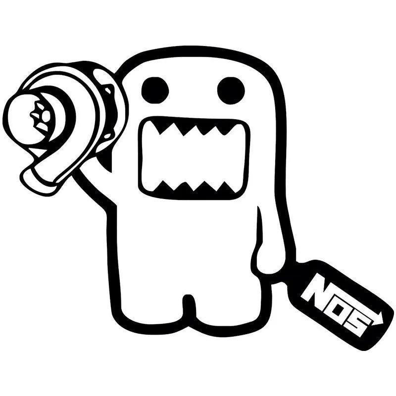 Cartoon design car sticker measuring 15x12cm for vehicle decoration