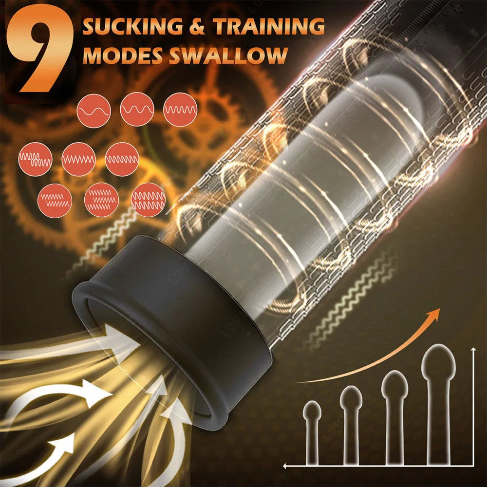 Diqiao Electric Training Pump, a male masturbation device with an ABS plastic body and TPE interior.