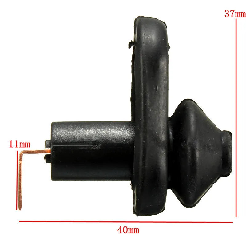 Universal black plastic and metal car interior door light switch for replacement.