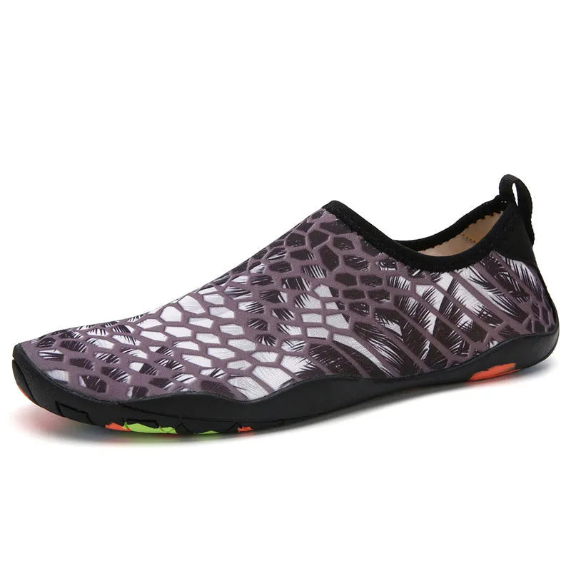 Beach wading shoes in multiple colours with Lycra fabric upper and EVA sole for swimming and water sports