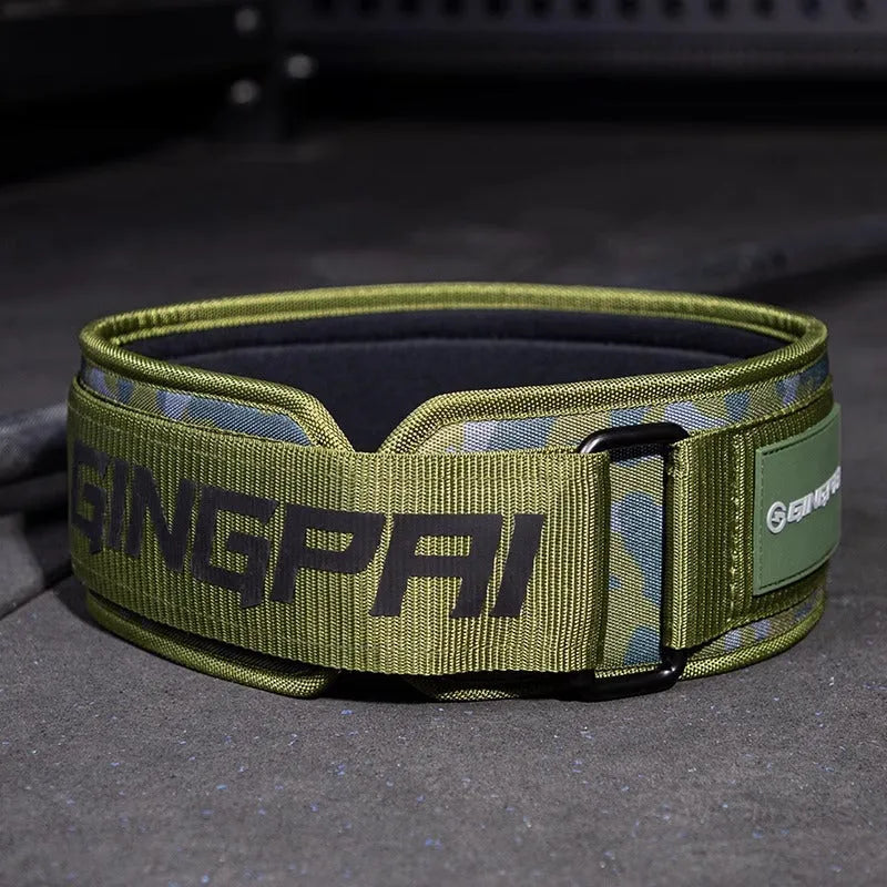 Abdominal exercising waist protection belt for strength training with lumbar support