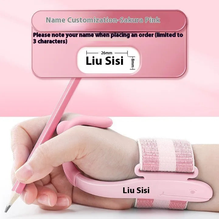 Blue anti-hook wrist brace pen control corrector for children's writing posture