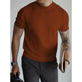 Men's slim-fit polyester t-shirt in thin knit available in eight solid colours