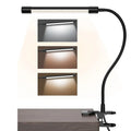 Black or white USB LED desk lamp with eye protection feature measuring 26 cm length